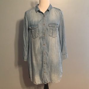 {H&M} Soft Denim Button Up Dress